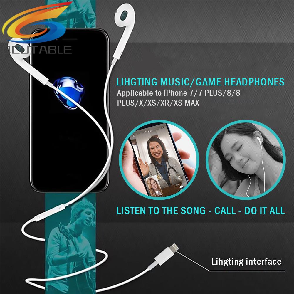 Tai Nghe 8Pin Có Dây Kèm Micro Dùng Cho ĐT táo X