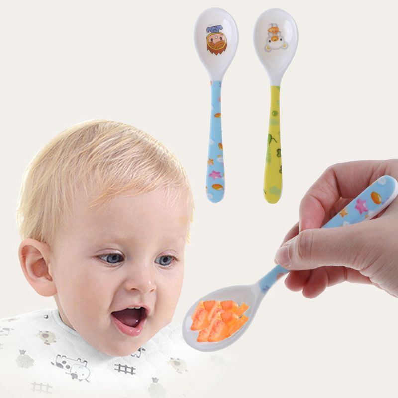 Muỗng tập ăn đầu thẳng an toàn cho bé