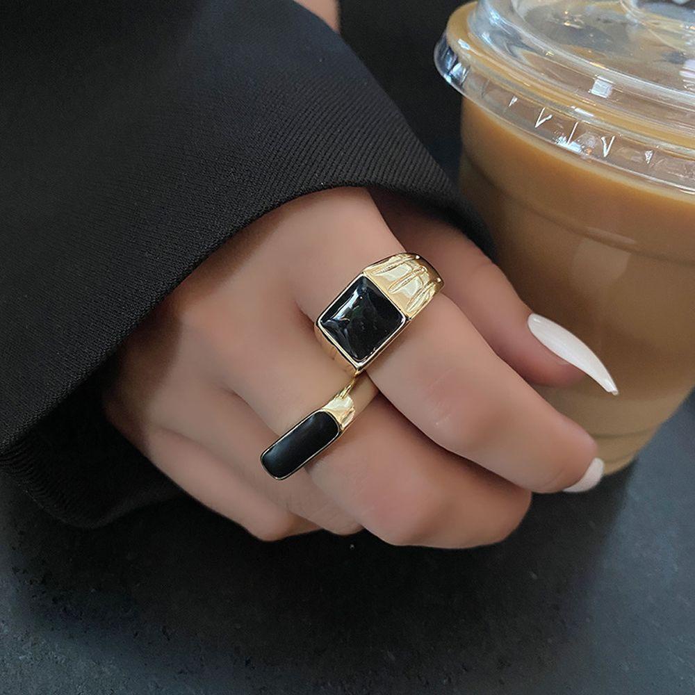 Nhẫn Hở Hình Vuông Đơn Giản Có Thể Điều Chỉnh Kích Thước