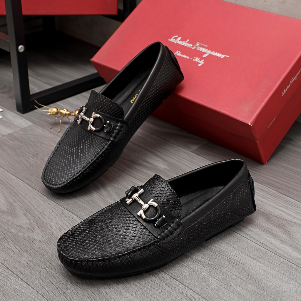 Giày tây lười nam da thật thời trang cao cấp Salvatore Ferragamo phong cách trẻ trung, thời thượng