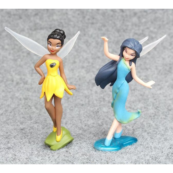 1 Bộ 7 Đồ trang trí Công Chúa Disney Tinker Bell 9-10cm Dùng Trang Trí