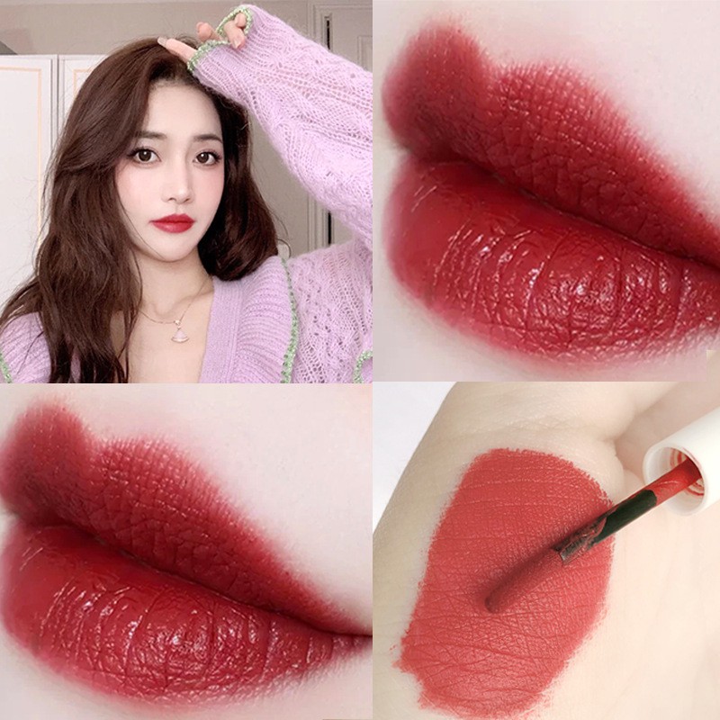 [Hàng mới về] Son lì Lovely velvet matte lip glaze không thấm nước và không phai