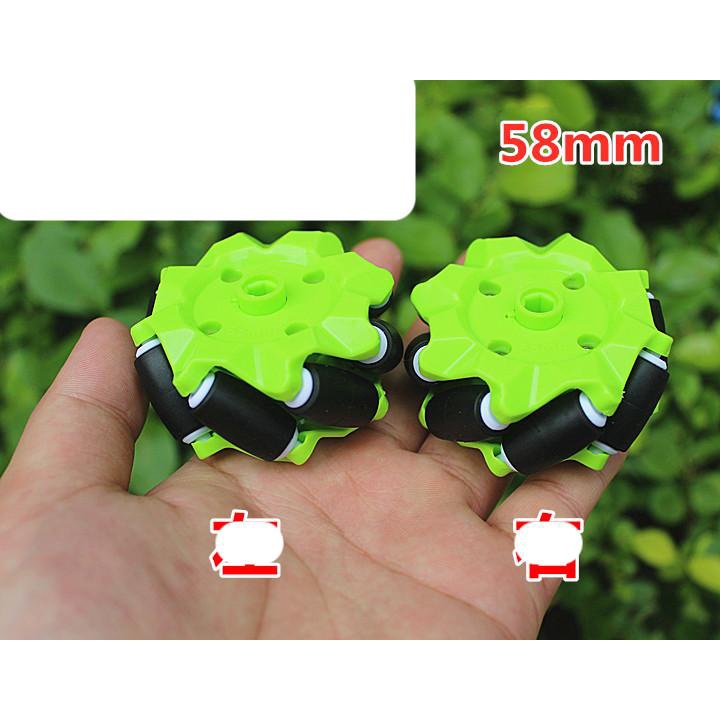 1 cặp bánh xe Mecanum đa hướng A-B 58mm