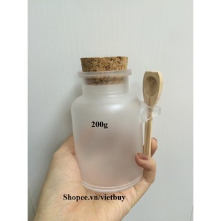 Hũ nhựa muỗng gỗ 200ml