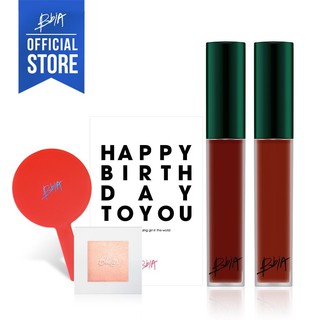 Combo Asia Special - 2 Cây Son Kem Lì Asia Edition 5g/ cây + Highlighter Màu 01 8g + Gương 5g  + Thiệp - Bbia