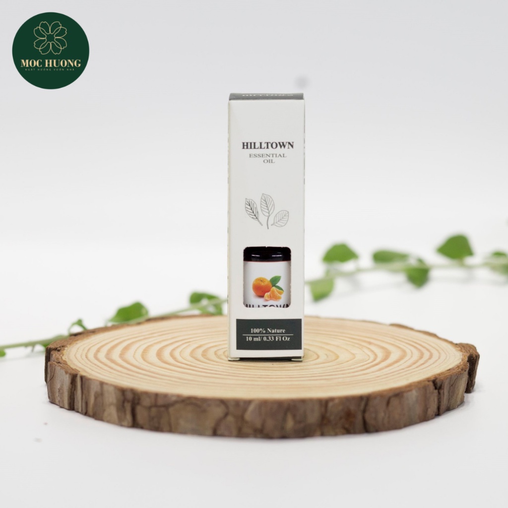 Tinh Dầu Vỏ Quýt Nguyên Chất Hilltown Mùi Hương Tự Nhiên Dịu Mát Giúp Giảm Lo Âu Mệt Mỏi 10ml