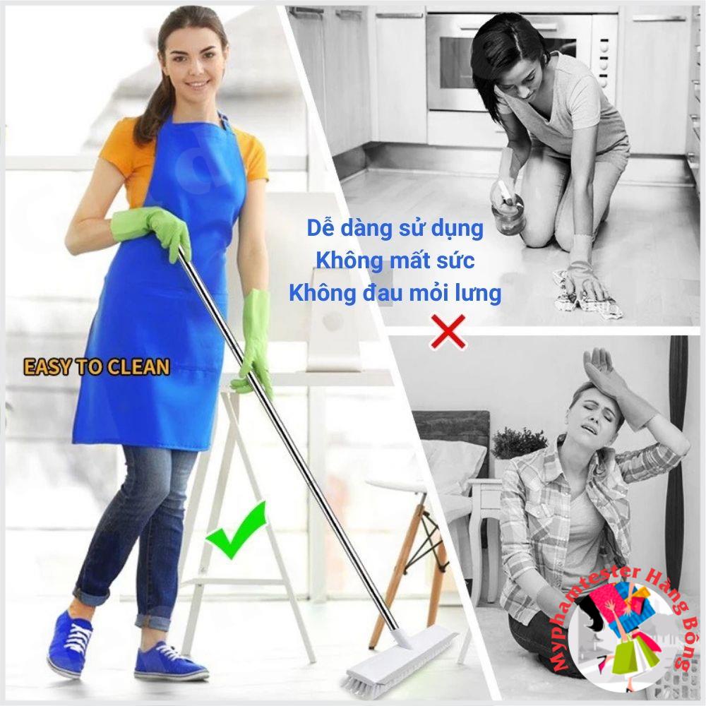 Cây Chà Sàn Nhà Tắm Thiết Kế Đầu Gạt Nước Và Đầu Chổi Xoay 120 Độ Quét Nhà Siêu Sạch Mọi Góc Bẩn