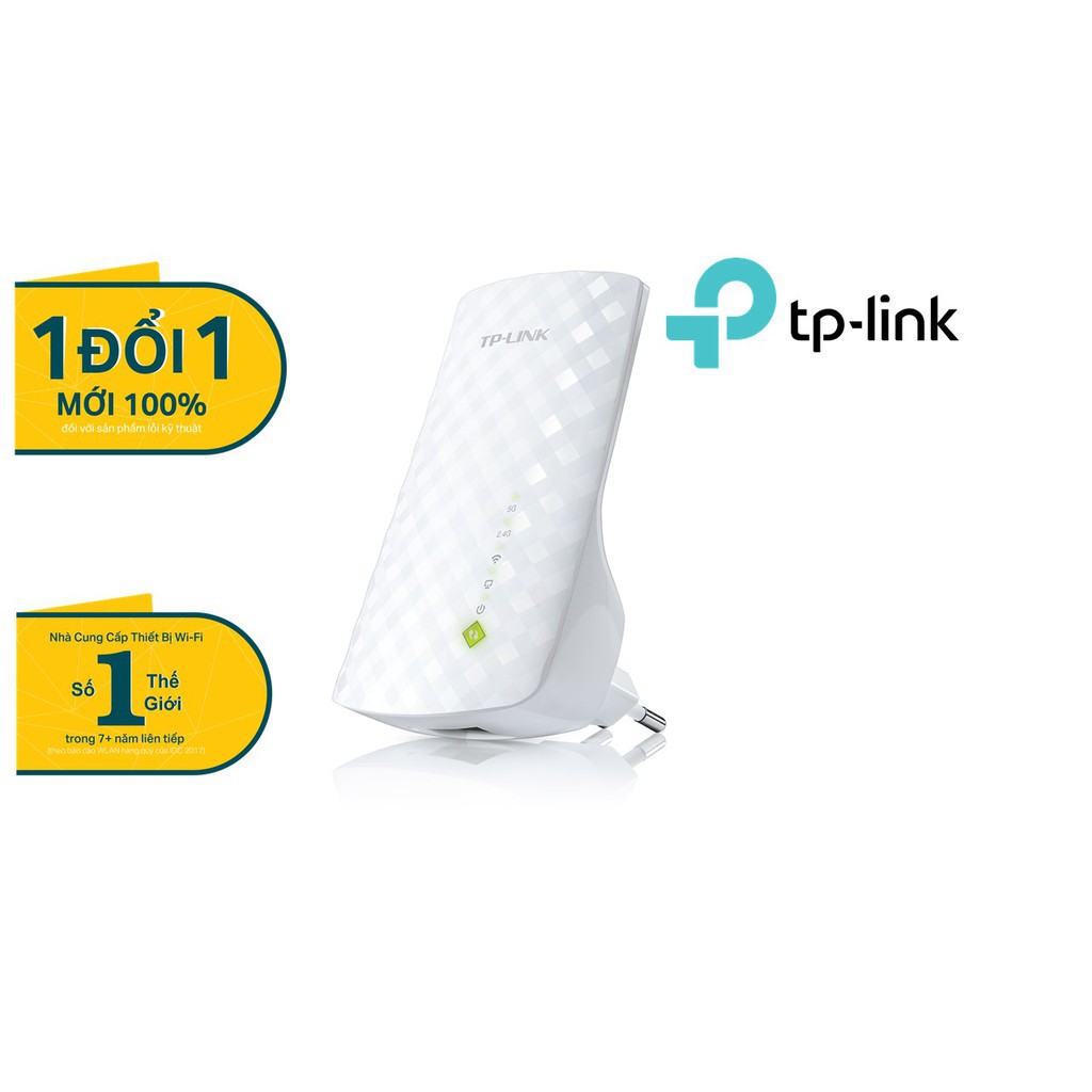 [Mã ELMS5 giảm 7% đơn 300K] TP-Link Bộ mở rộng sóng Wifi chuẩn AC 750Mbps Tăng cường vùng phủ Wifi - RE200