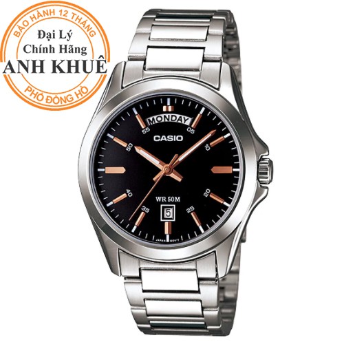 Đồng hồ nam dây kim loại Casio chính hãng Anh Khuê MTP-1370D-1A2VDF