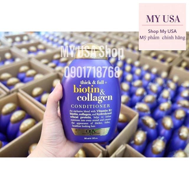 Dầu gội xả Biotin ❤️ Dầu Gội Xả Ogx Biotin & Collagen Shampoo 385ml