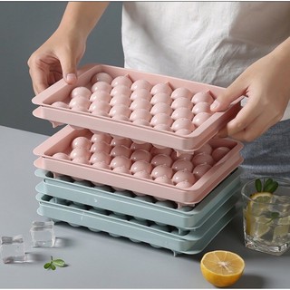 Khay Làm Đá Bi Nhựa Tròn Làm  Khuôn Rau Câu, Khay Đá Viên Tròn 33 Viên Hàng LOẠI TO *MUA 5 KHAY CÓ GIÁ SỈ*