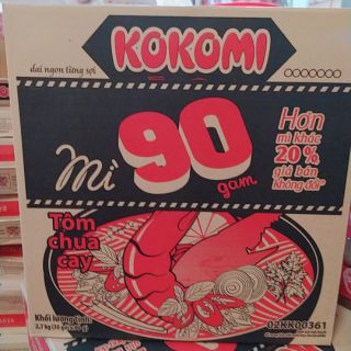 Mì kokomi đại tôm chưa cay 30gói x90 /1 thùng
