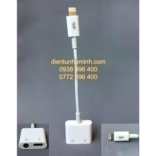 Chia tai nghe iphone kết hợp bluetooth lightning 1 ra 2 sạc lightning và 3.5 âm thanh cho iphone 5.6.7.8.x.ipad