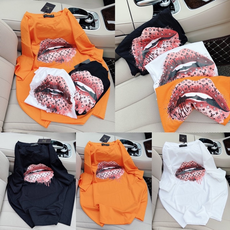 Áo Thun môi LV 3 màu sang chảnh + kèm Video