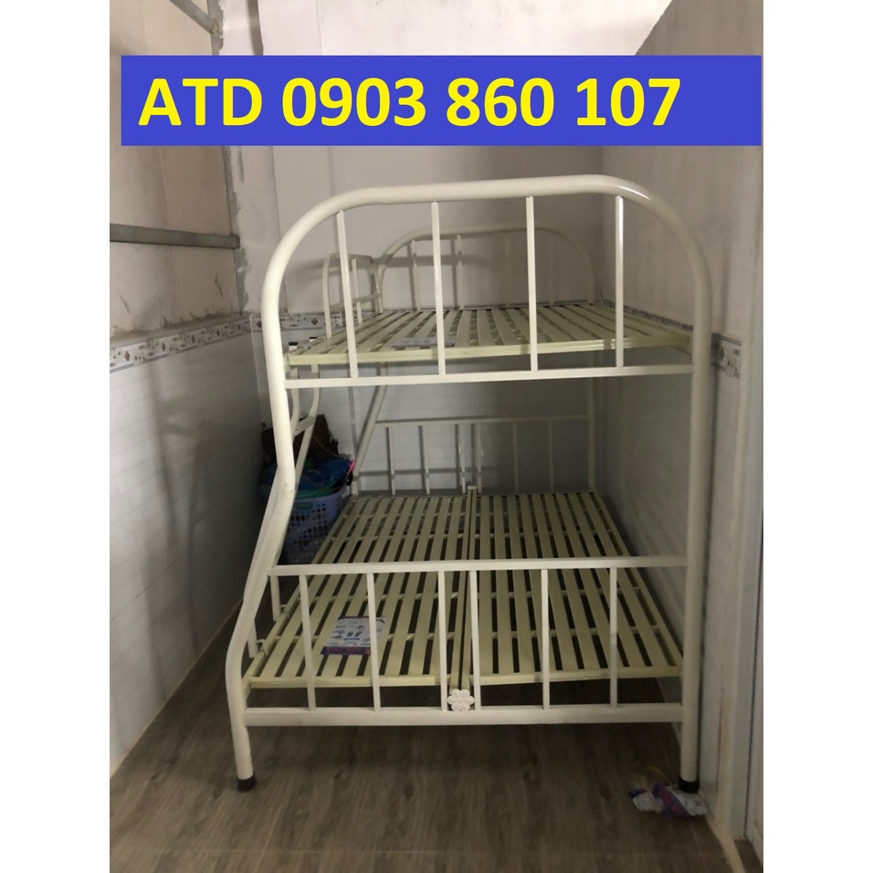 Giường tầng sắt trẻ em người lớn giá rẻ 80CM 1M 1M2 1M4 1M6 - giường 2 tầng lắp ráp tận nhà