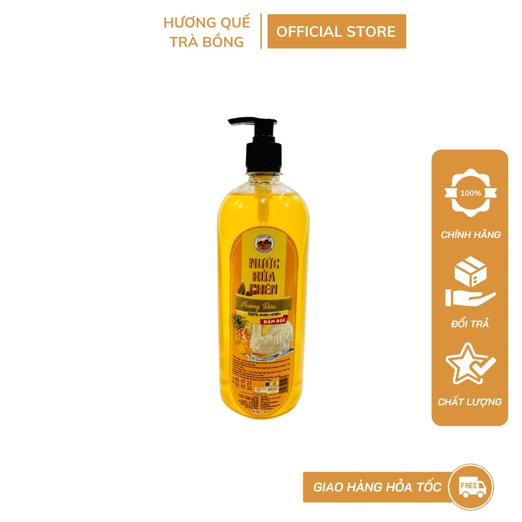 Rửa Chén Dứa 1000ml Hương Quế Trà Bồng