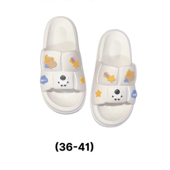 Dép nữ, Dép Bánh Mì Nữ Quai Ngang Stiker Phi Hành Gia siêu dễ thương-giá rẻ