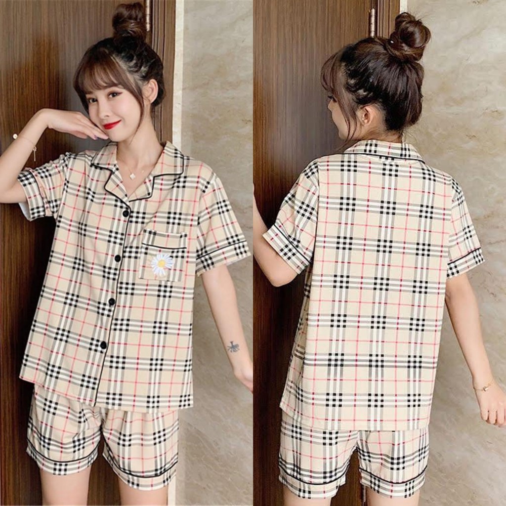 Đồ bộ Pijama quần đùi áo cộc tay hoạt hình dễ thương mặc ngủ mặc nhà cho nữ | BigBuy360 - bigbuy360.vn