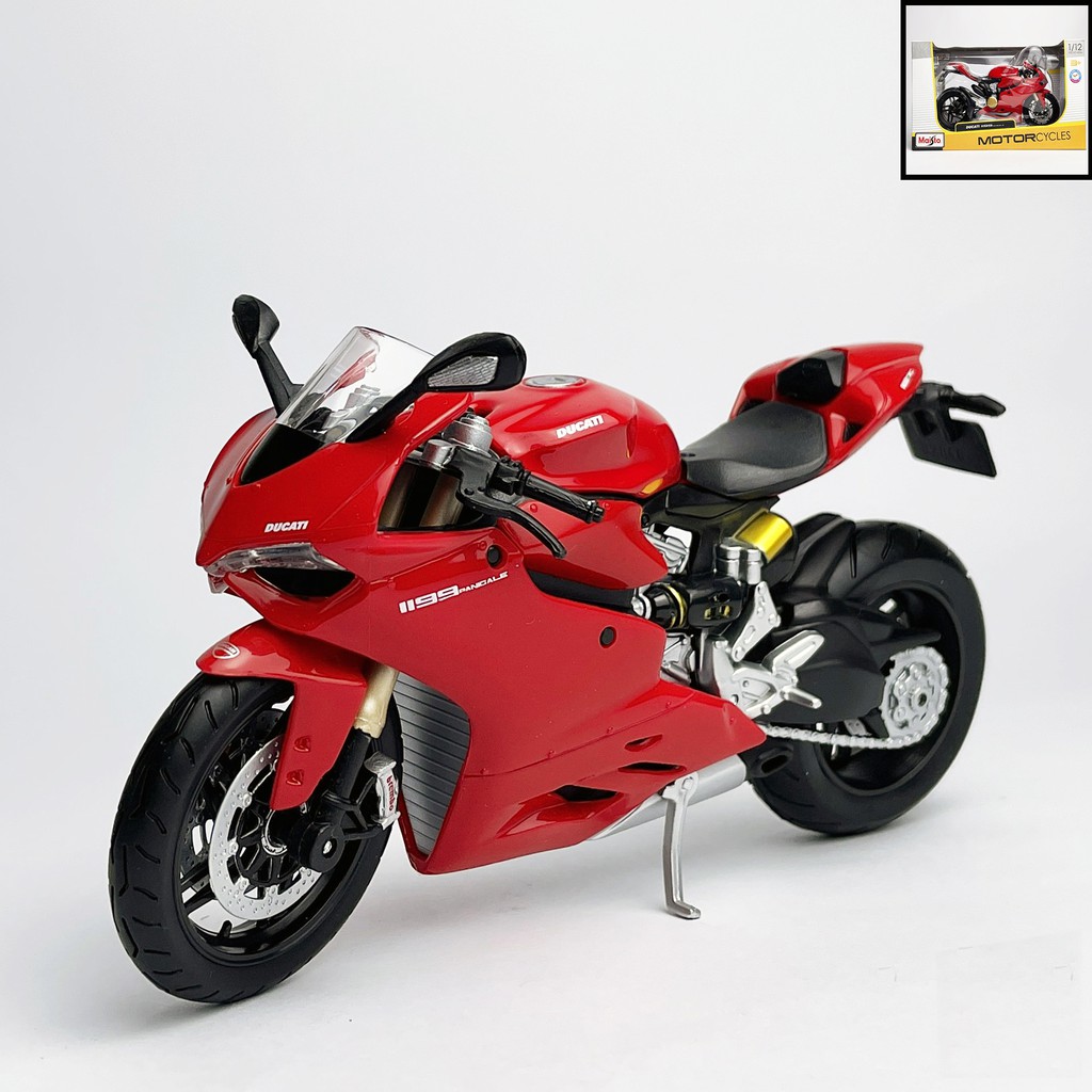 Xe mô hình siêu xe Ducati 1199 Panigale tỉ lệ 1:12 hãng Maisto