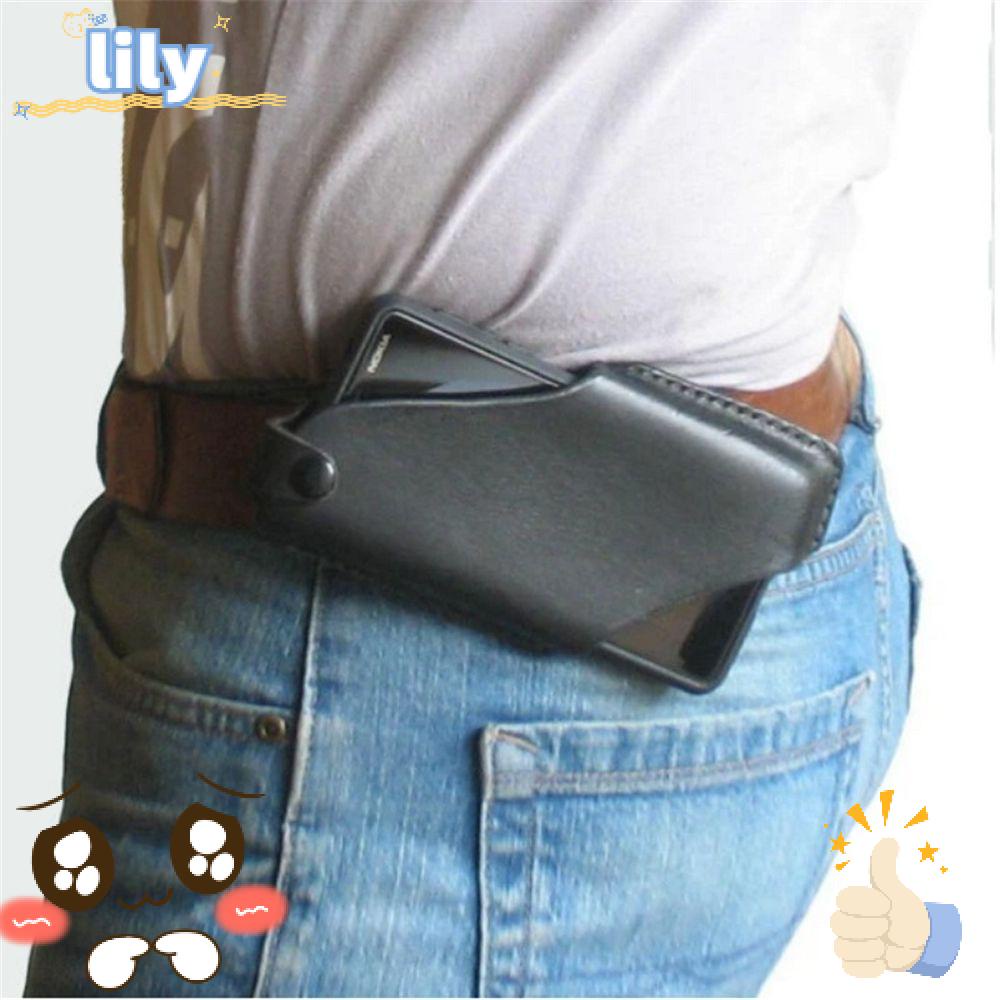 ☆LILY☆ Outdoor Cellphone Bum Bags Protective Belt Pack Cell Phone Pouch Wallet PU Leather Retro Sports Waist Bag/Multicolor