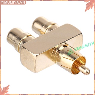 YI RCA AV Audio Video Splitter Adapter 1 Male to 2 Female Converter Connector