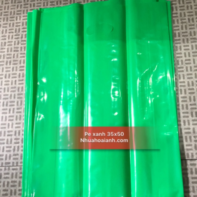 Túi pe xanh đựng quần áo size 35x50