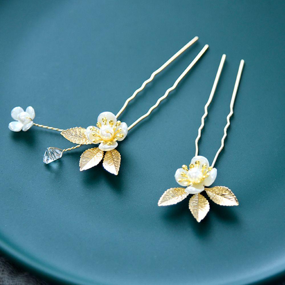 EXPEN Trâm Cài Tóc Đính Đá Bằng Hợp Kim Phong Cách Hàn Quốc Cho Cô Dâu