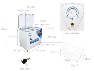Tủ đông/mát Alaska 350Lít BCD 3568N (Miễn phí giao tại HCM-ngoài tỉnh liên hệ shop)