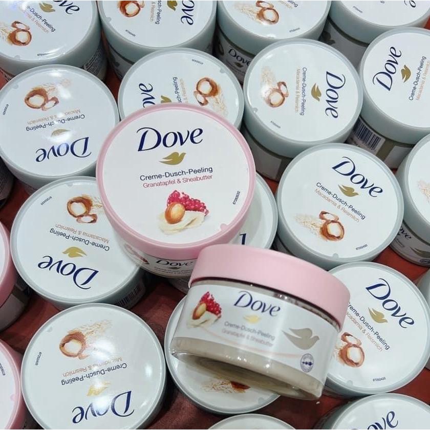 Tẩy da chết toàn thân body DOVE Exfoliating Body Polish bản Đức 225ml