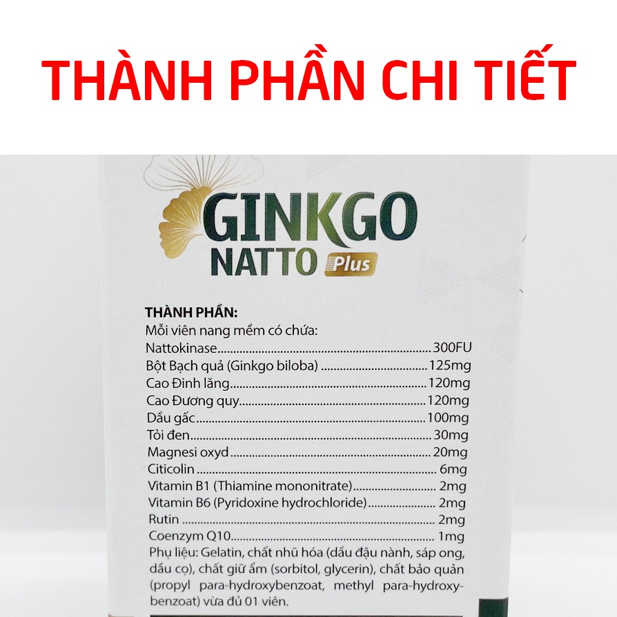 Hoạt huyết dưỡng não ginkgo biloba giảm đau đầu, chóng mặt - 100 viên