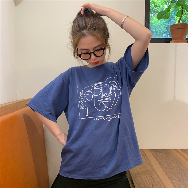 Áo thun nữ ngắn tay in hình vintage