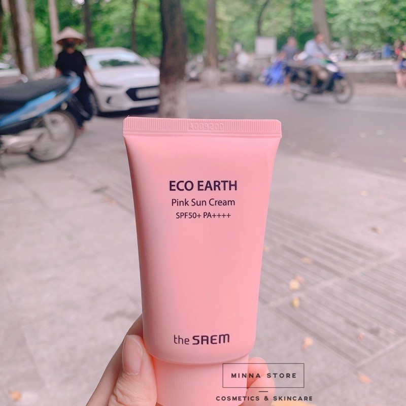 [Mã COS1904 giảm 8% đơn 300K] KEM CHỐNG NẮNG ECO EARTH POWDER PINK SUN CREAM | BigBuy360 - bigbuy360.vn