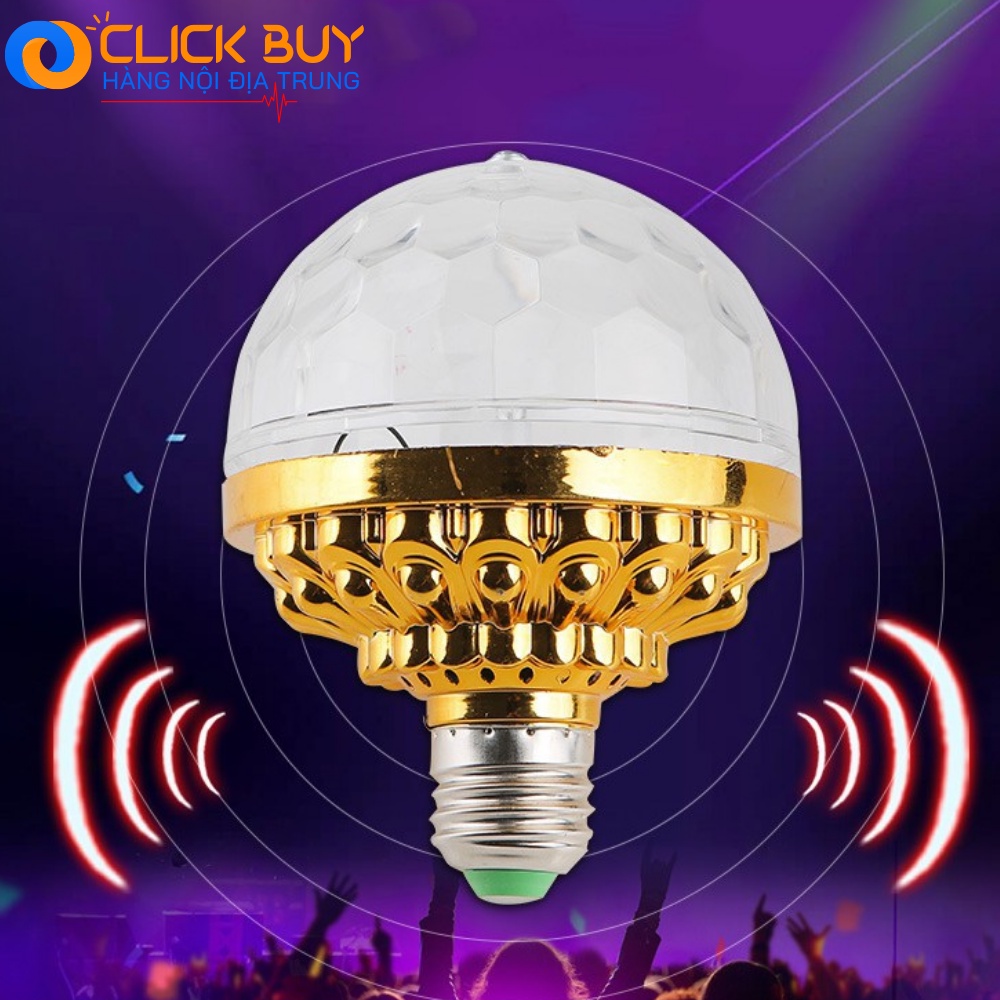 Đèn Led 7 Màu Đui Xoáy E27 Nhấp Nháy Trang Trí Phòng Karaoke Gia Đình