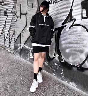 🔥 Áo Khoác Dù Viền Tay Caro