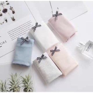 [FREESHIP - KÈM ẢNH THẬT] Quần Lót Cotton Basic Cạp Nơ Kẻ Caro 012