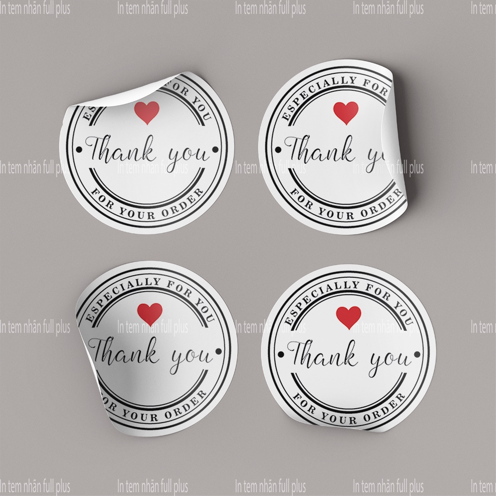 [ COMBO 200 TEM] Sticker Nhãn Dán Thank You, Dùng Để Trang Trí Đóng Gói Hàng