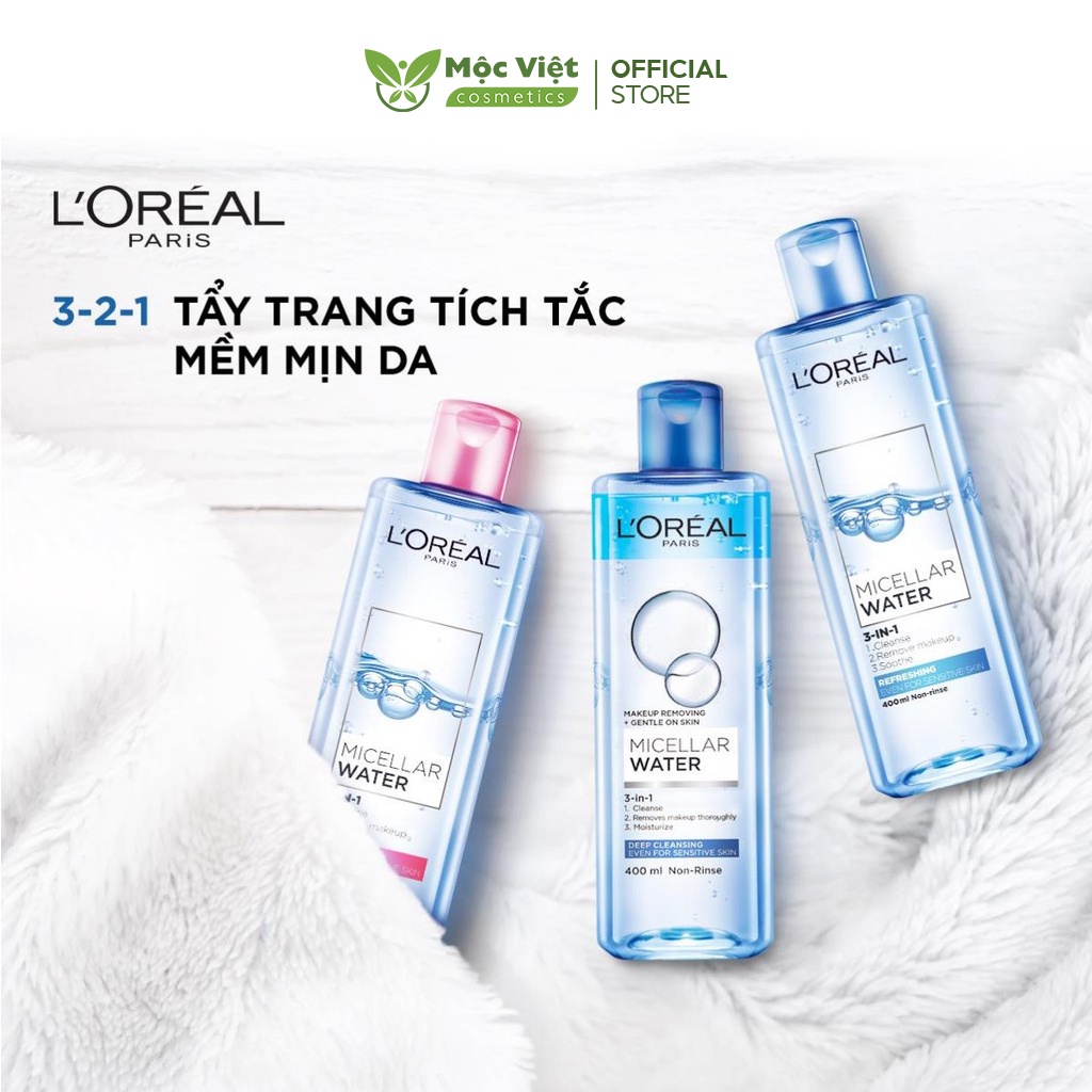 Nước Tẩy Trang L'Oreal Paris 3in1 Micellar Water 400ml