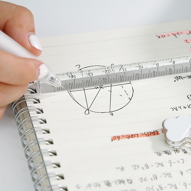 Thước Kẻ Hình Tam Giác 15cm Trong Suốt Dành Cho Học Sinh