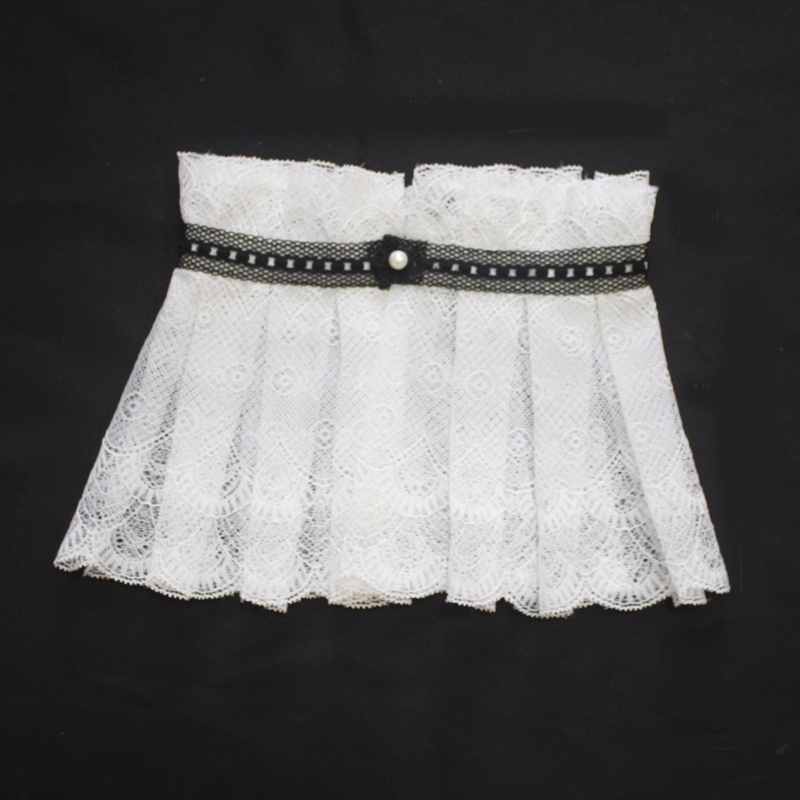 Cổ Áo Giả Hai Lớp Họa Tiết Lông Công Đính Ngọc Trai Thời Trang Cho Nữ