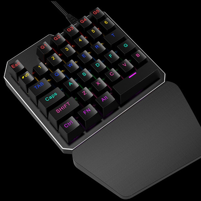 Bàn Phím Mini 35 Phím Có Đèn Nền RGB Dùng Để Chơi Game