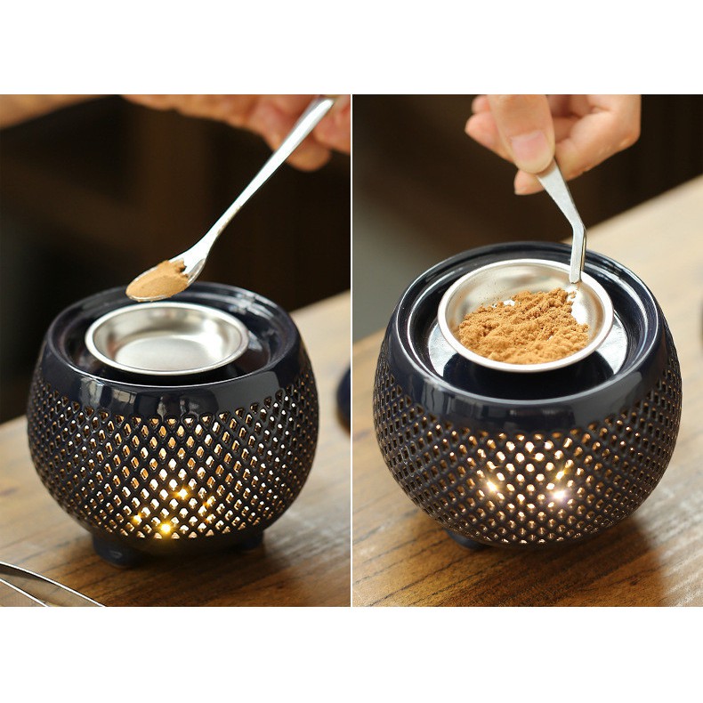 Lư xông trầm hương, tinh dầu bằng điện có chế độ hẹn giờ có đèn ngủ