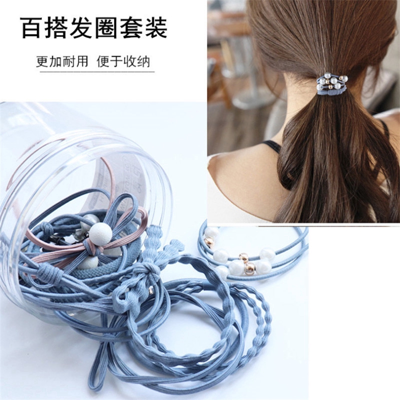 Hộp 12 dây thun buộc tóc dễ thương