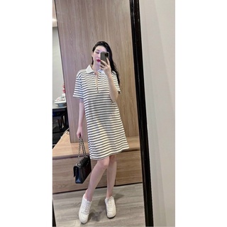 Váy Xuông Kẻ Đen Trắng