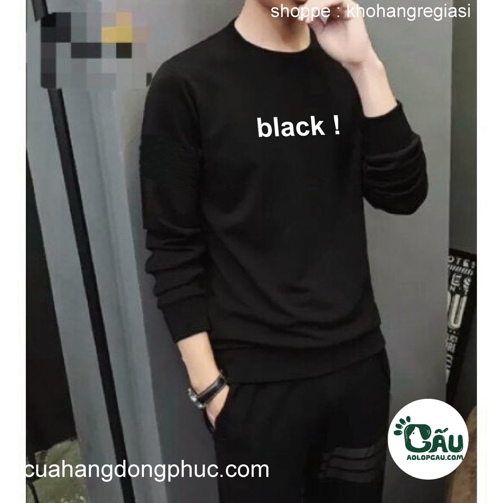 Áo sweater GẤU 194 vải thu đông co dãn, dày dặn mềm mịn form rộng phong cách Unisex  White! - Black!