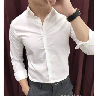 Áo sơ mi nam trơn đủ màu cao cấp, sơ mi đen trắng dài tay