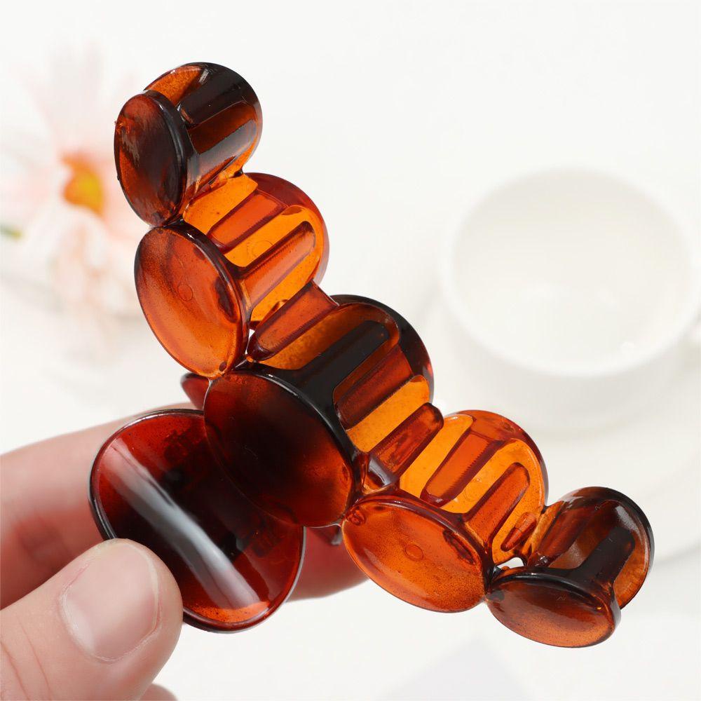 Kẹp Tóc Càng Cua Màu Trơn Trong Suốt Phong Cách Vintage