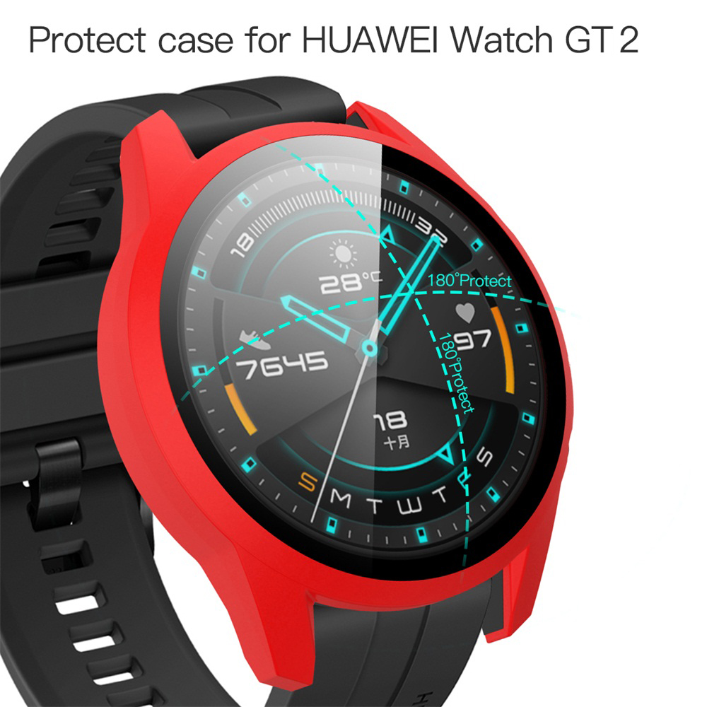 Khung bảo vệ màn hình có mặt kính cường lực cho đồng hồ Huawei Gt2 46mm