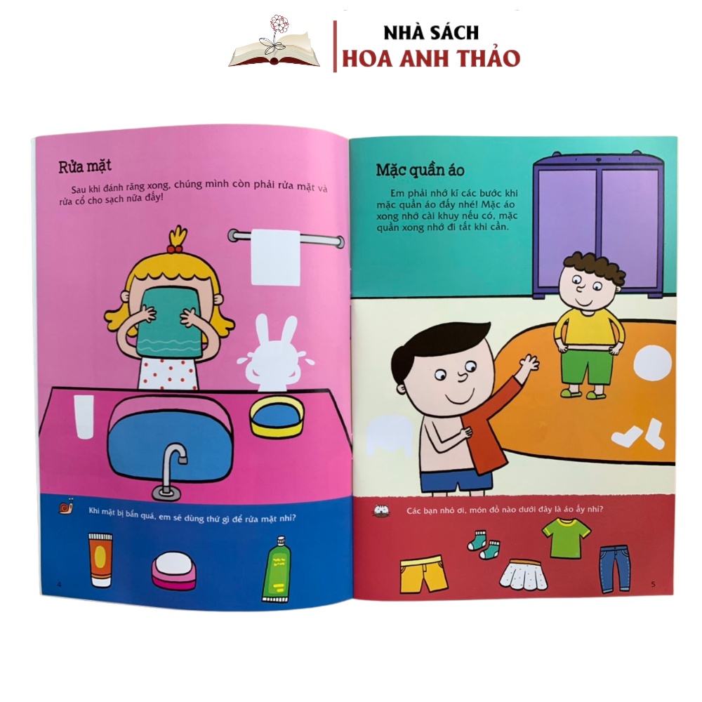 Sách - 300 miếng bóc dán thông minh nhận biết hình dạng nâng cao khả năng sáng tạo và tư duy cho bé combo 6 quyển