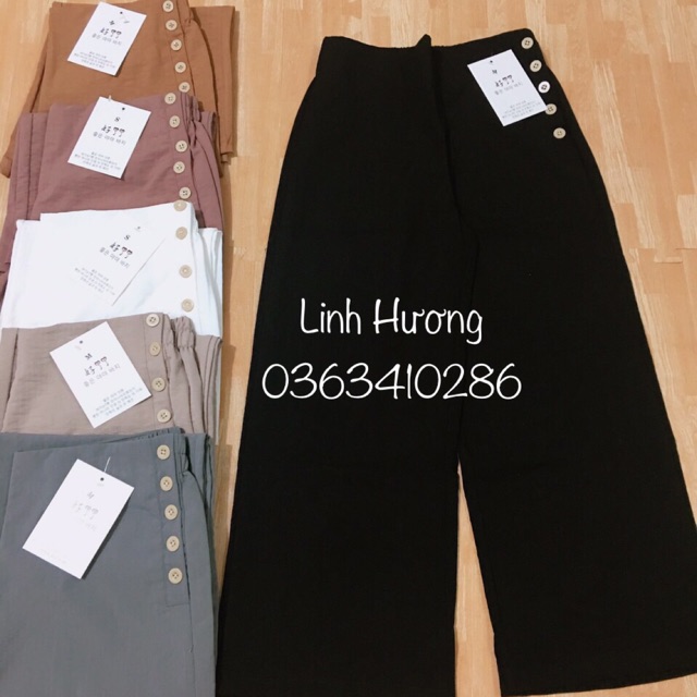 Quần lửng ống rộng 5 khuy