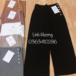 Quần lửng ống rộng 5 khuy